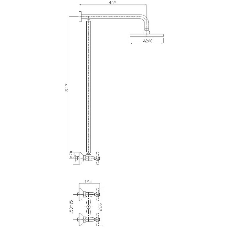 Душевая система Haiba HB2413 Хром от магазина ЛесКонПром.ру