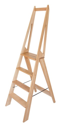 Стремянка деревянная Hoz-Block Стиль 4 ступени Светлая (арт. СДС-4С) от магазина ЛесКонПром.ру