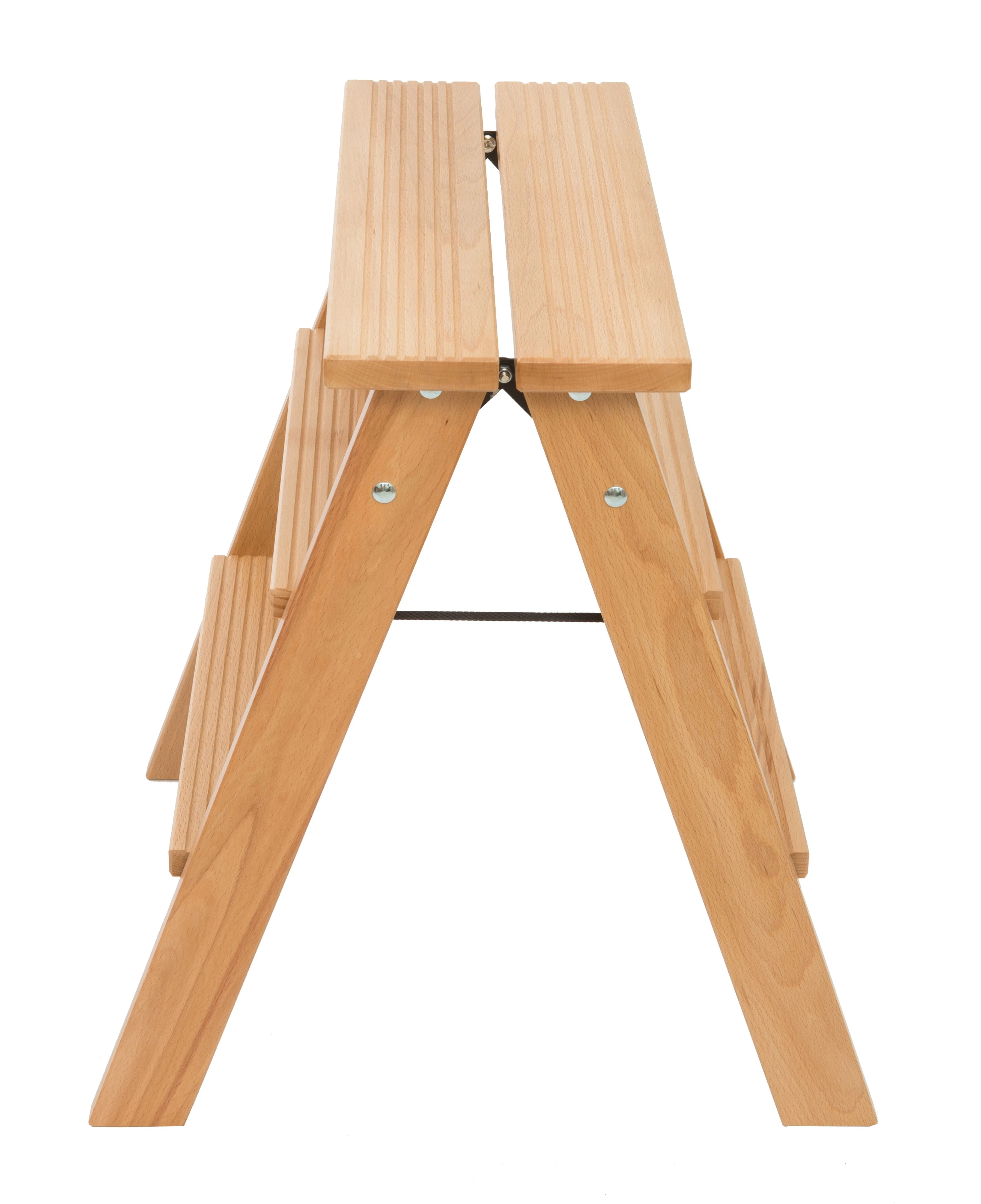 Стремянка двухсторонняя деревянная Hoz-Block Марк 3 ступени Светлая (арт. ДДС-3С) от магазина ЛесКонПром.ру