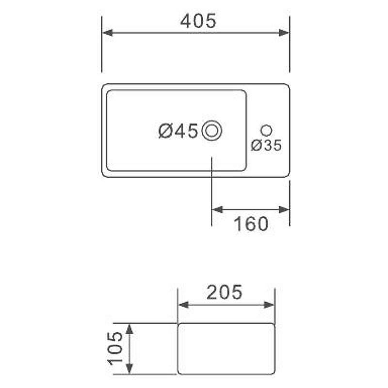 Раковина Gappo 40 L GT706L Белая от магазина ЛесКонПром.ру