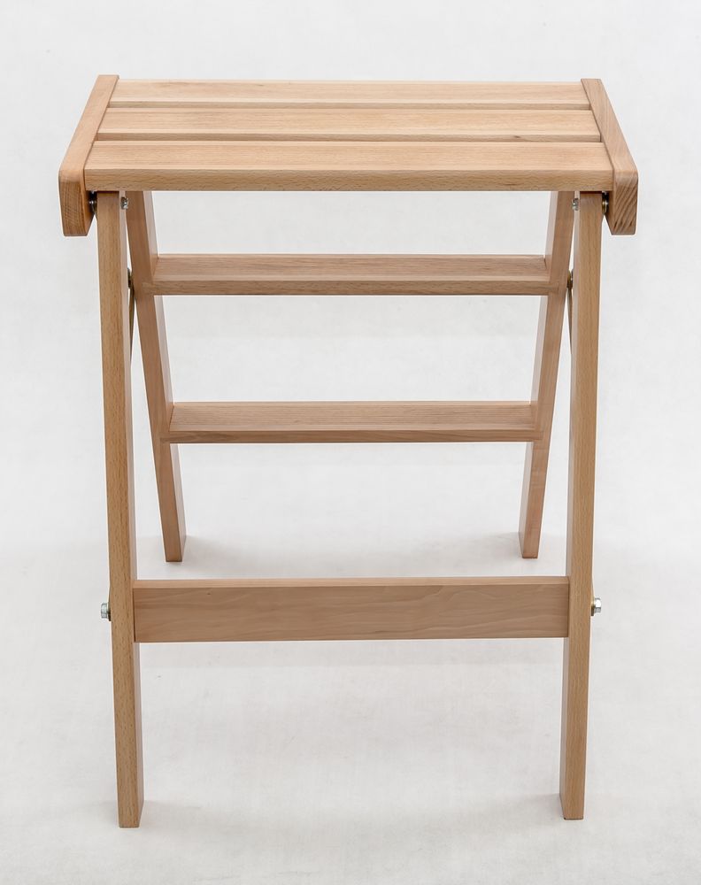 Стремянка-табурет деревянная Hoz-Block Джексон 3 ступени Светлая (арт. СДТД-3С) от магазина ЛесКонПром.ру