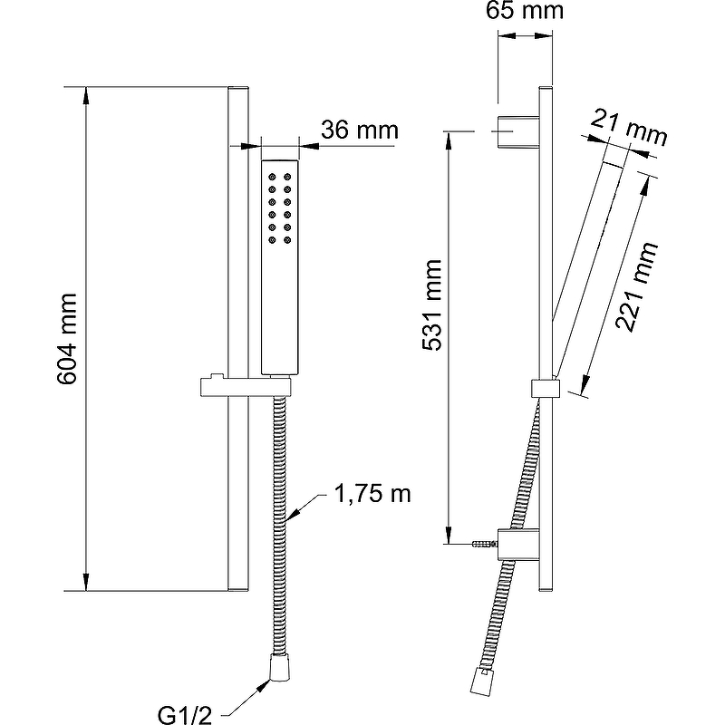 Душевой гарнитур Swedbe Calypso 5086 Хром от магазина ЛесКонПром.ру