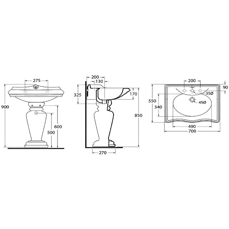 Раковина Migliore Impero 70 20787 Белая от магазина ЛесКонПром.ру