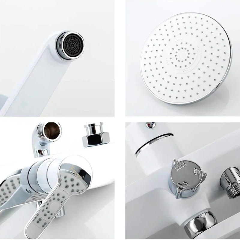 Душевая система Frap F2441 Белая Хром от магазина ЛесКонПром.ру