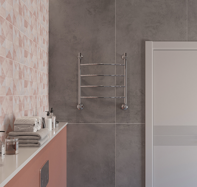 Водяной полотенцесушитель EWRIKA Сафо D 60х50 Хром от магазина ЛесКонПром.ру