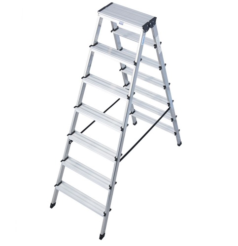 Стремянка алюминиевая двухсторонняя Krause Dopplo 2х7 ступеней (арт. 120366) от магазина ЛесКонПром.ру