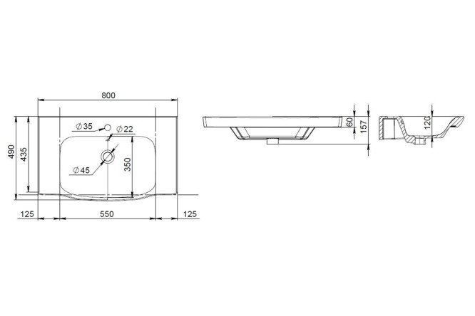 Раковина встраиваемая AM.PM Like 80529472 от магазина ЛесКонПром.ру