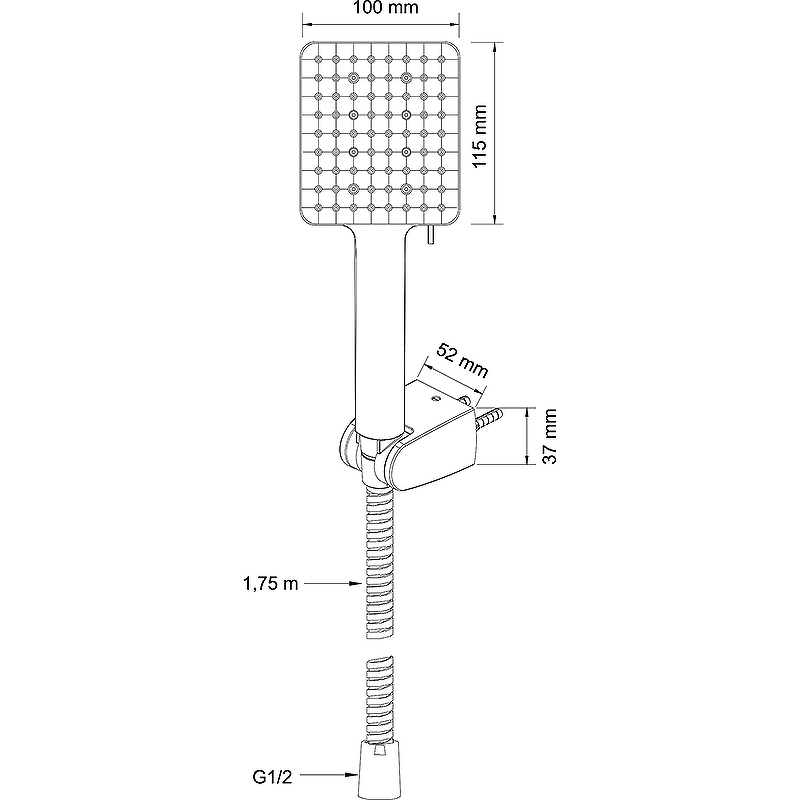 Душевой гарнитур Swedbe Calypso 5095 Хром от магазина ЛесКонПром.ру