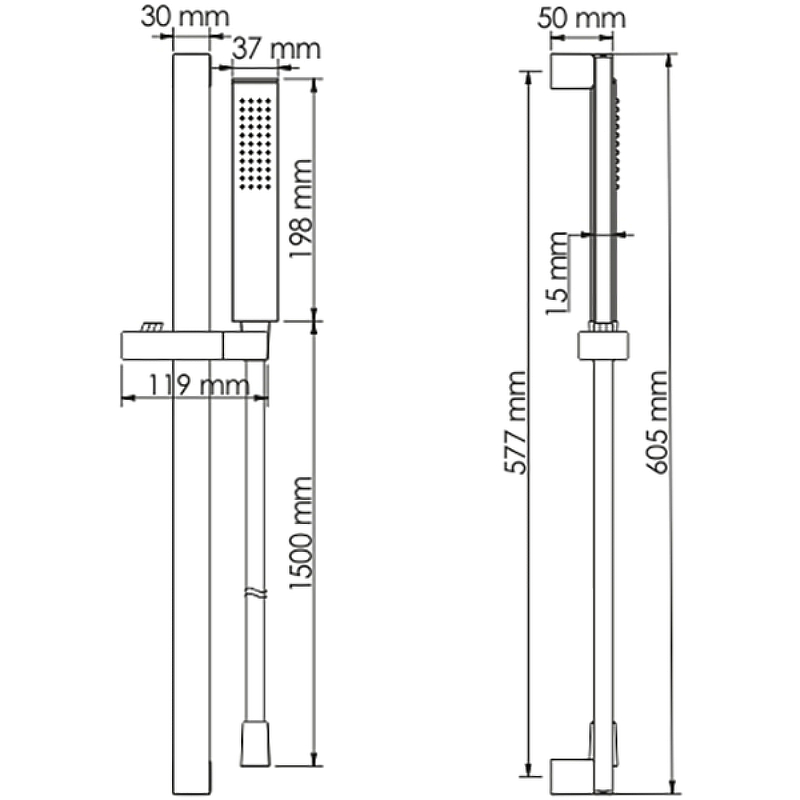 Душевой гарнитур WasserKRAFT A143 Хром от магазина ЛесКонПром.ру