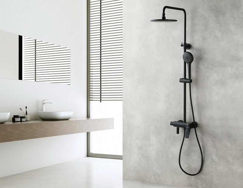 Душевая система Lemark Bronx LM3762BL Черная от магазина ЛесКонПром.ру