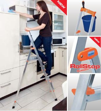 Стремянка алюминиевая Krause Solidy 8 ступеней (арт. 126269) от магазина ЛесКонПром.ру