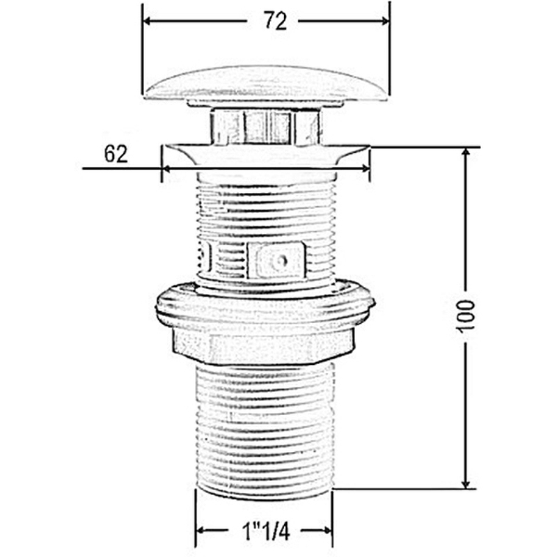 Донный клапан Artceram ACA036 click-clack Белый от магазина ЛесКонПром.ру