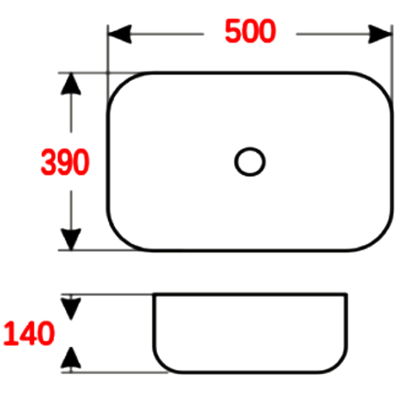 Раковина-чаша Mira 50 MR-5039MB Черная матовая от магазина ЛесКонПром.ру