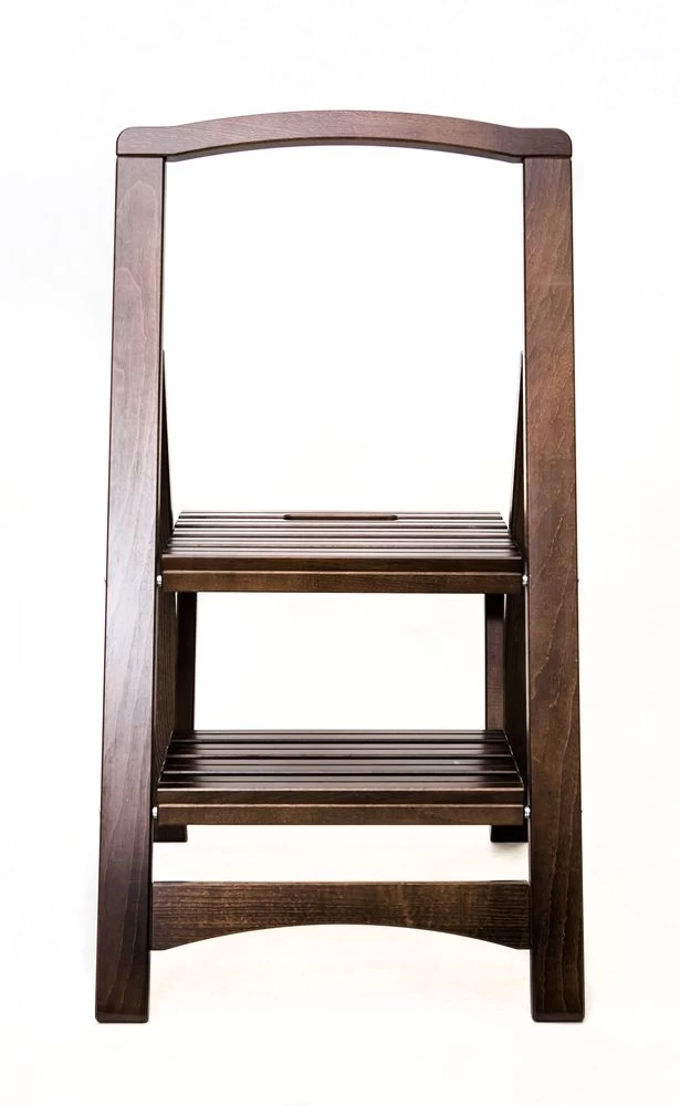 Стремянка деревянная с широкими ступенями Hoz-Block Микки 2 ступени Черная (арт. СДМ-2Ч) от магазина ЛесКонПром.ру