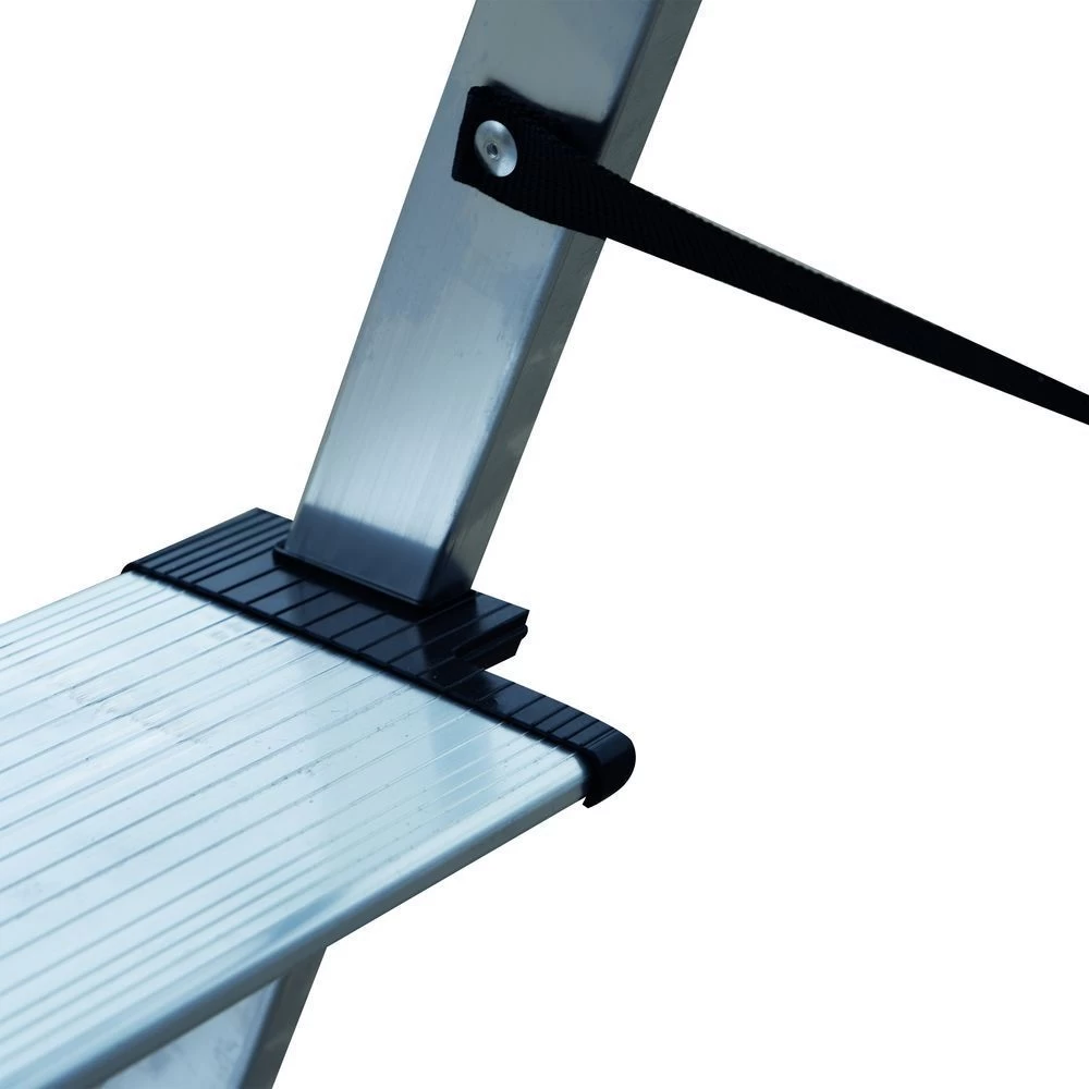 Стремянка алюминиевая с широкой ступенью и органайзером Новая Высота 5 ступеней (арт. 2118105) от магазина ЛесКонПром.ру