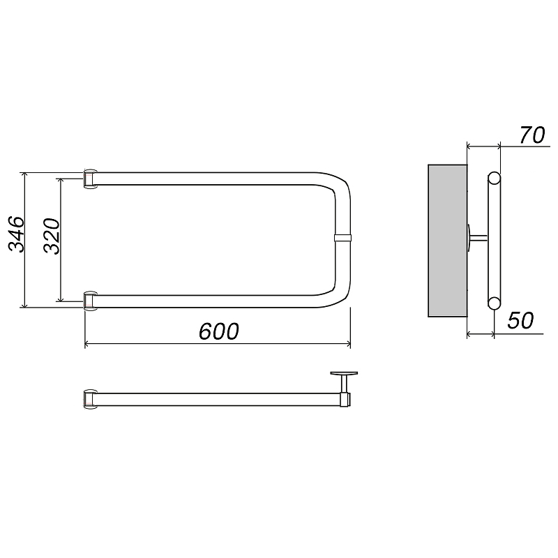 Водяной полотенцесушитель Grota Modesto 32х60 Хром от магазина ЛесКонПром.ру