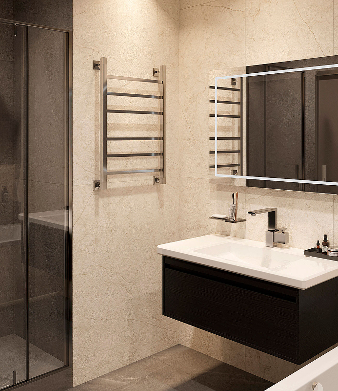 Водяной полотенцесушитель EWRIKA Деметра LP 80х50 Хром от магазина ЛесКонПром.ру