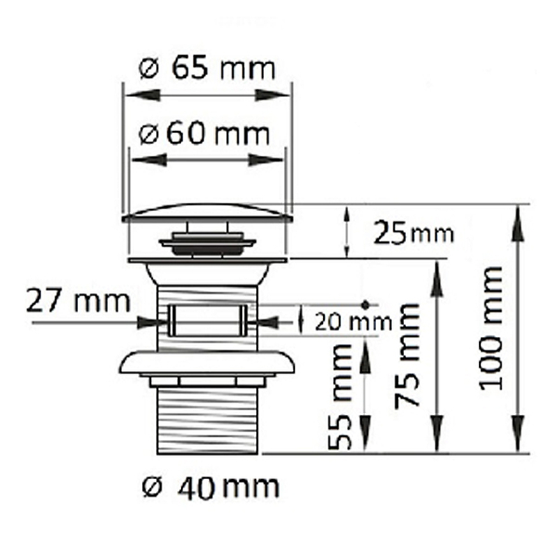 Донный клапан CeramaLux RD011 Click-Clack Золото от магазина ЛесКонПром.ру