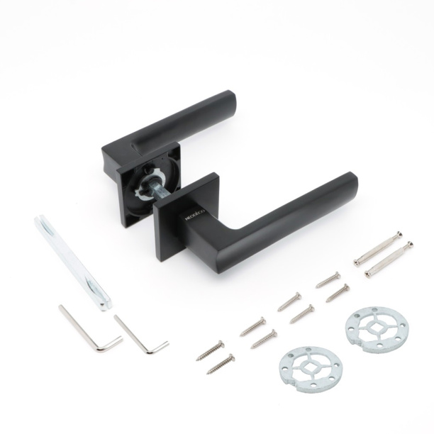 Ручки дверные NEODECO Mandarin EN черные от магазина ЛесКонПром.ру