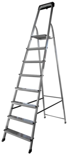 Стремянка алюминиевая с органайзером Новая Высота 8 ступеней (арт. 2115108) от магазина ЛесКонПром.ру