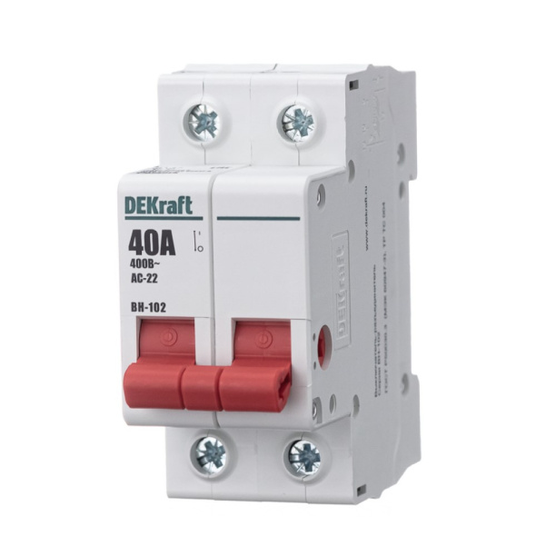 Выключатель-разъединитель DEKraft ВН-102 2п 40 А от магазина ЛесКонПром.ру