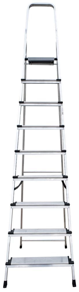 Стремянка алюминиевая с широкой ступенью Новая Высота 9 ступеней (арт. 2117109) от магазина ЛесКонПром.ру