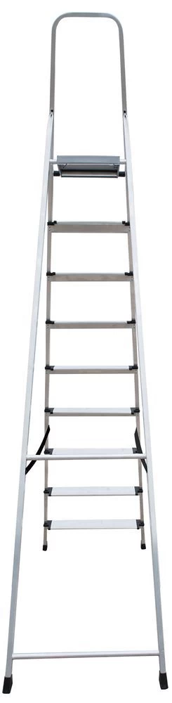 Стремянка алюминиевая с широкой ступенью Новая Высота 9 ступеней (арт. 2117109) от магазина ЛесКонПром.ру
