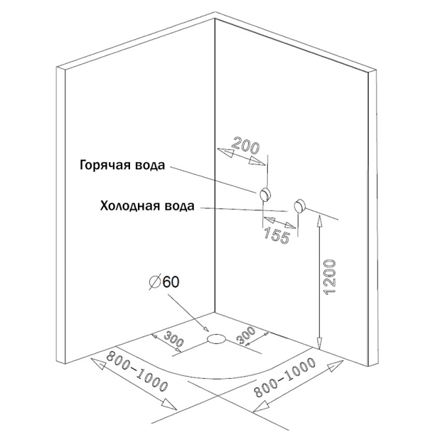 Душевой уголок Галерея М 120х80х195 см левый угол от магазина ЛесКонПром.ру