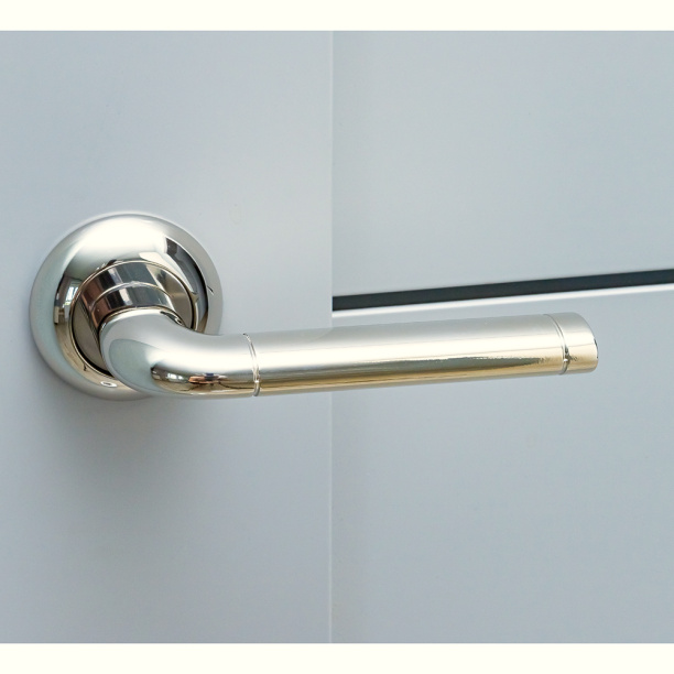 Ручки дверные NEODECO LA-728 никель от магазина ЛесКонПром.ру