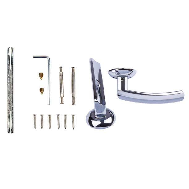 Ручки дверные NEODECO LD-13 хром от магазина ЛесКонПром.ру