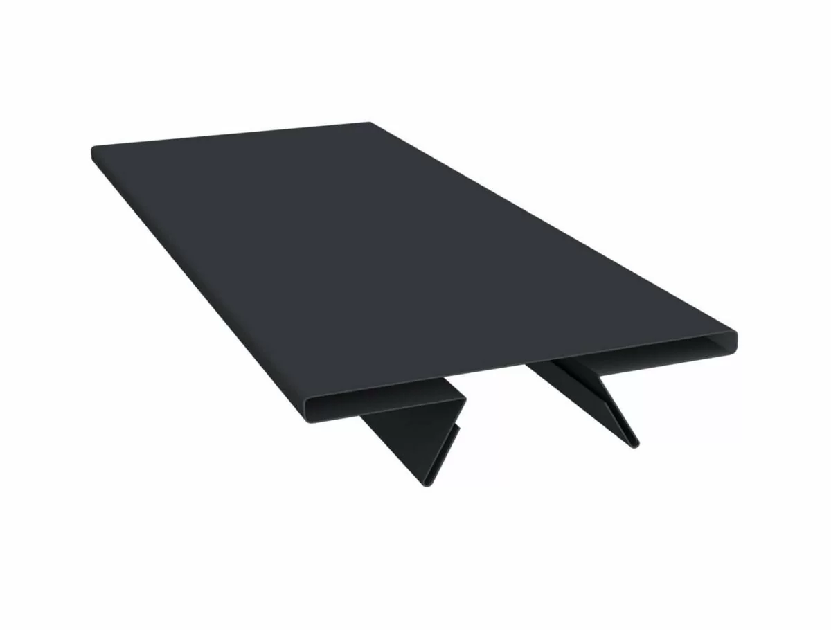 Планка стыковочная составная верхняя Grand Line Блок-хаус 70х3000 0,45 PE с пленкой RAL 7024 от магазина ЛесКонПром.ру