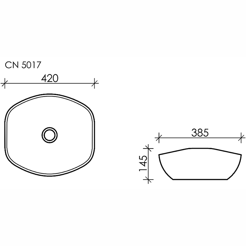 Раковина-чаша Ceramica Nova Element 42 CN5017 Белая от магазина ЛесКонПром.ру