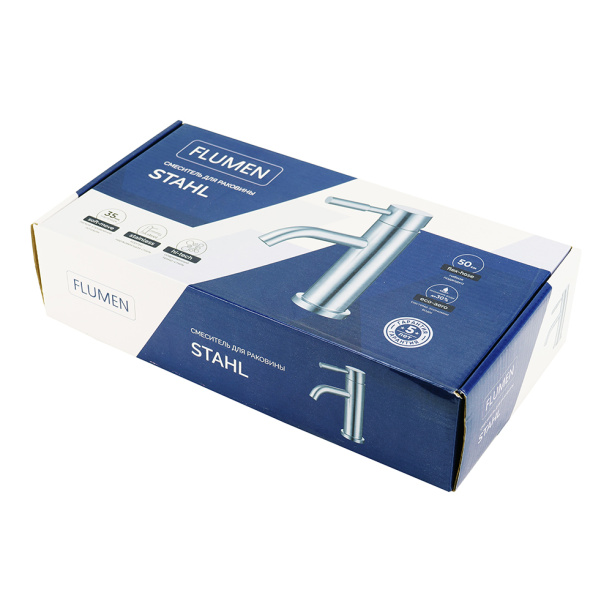 Смеситель для раковины FLUMEN нержавеющая сталь от магазина ЛесКонПром.ру