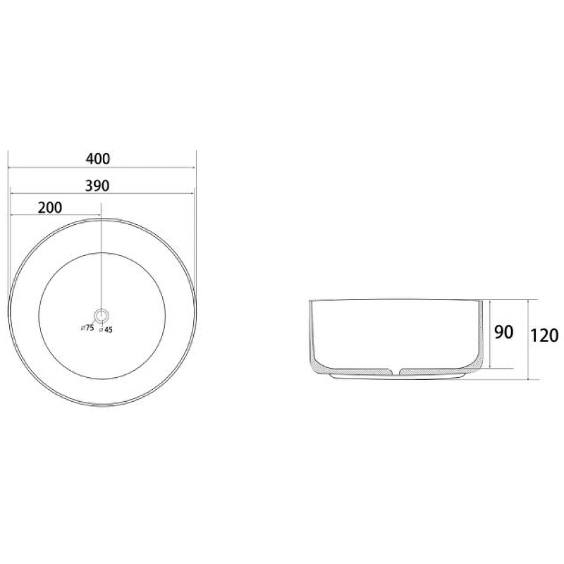 Раковина-чаша Abber Bequem 40 AC2109 Белая от магазина ЛесКонПром.ру