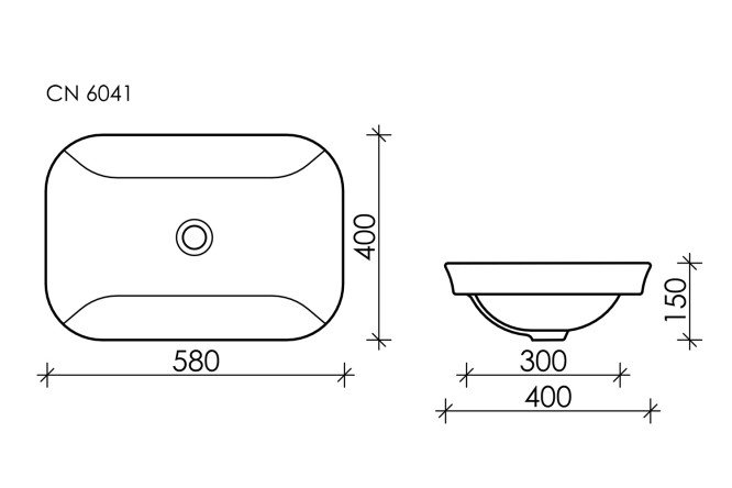 Умывальник встраиваемый сверху CERAMICA NOVA Element 80551191 от магазина ЛесКонПром.ру