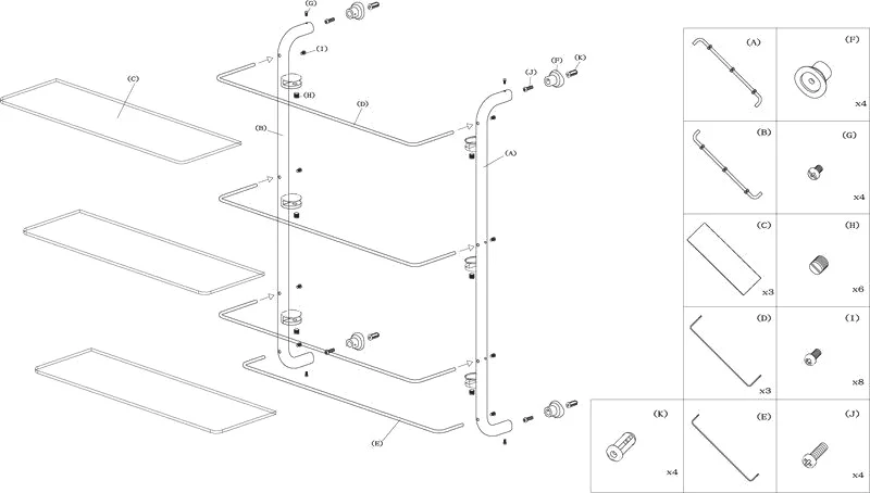 Полка Wasserkraft K-2033 от магазина ЛесКонПром.ру