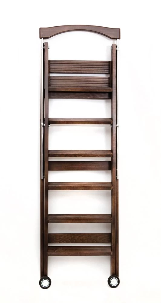 Стремянка деревянная Hoz-Block Серж 6 ступеней Венге (арт. СДР-6В) от магазина ЛесКонПром.ру