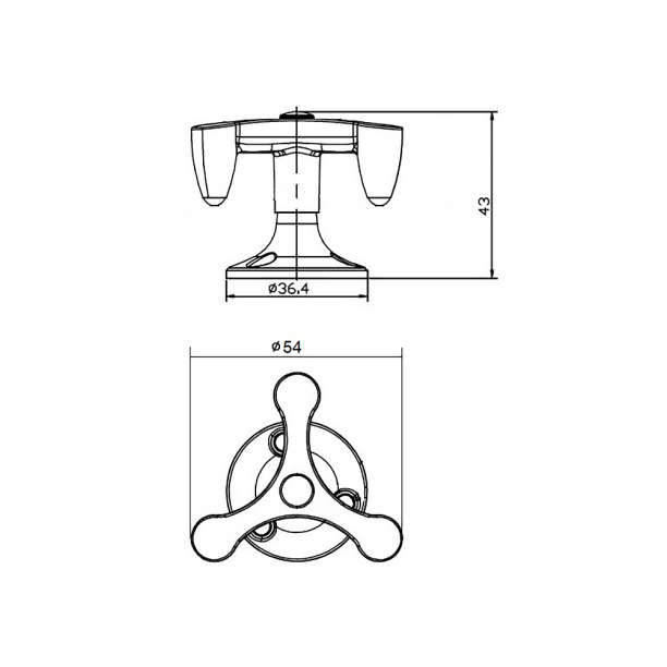 Крючок мебельный JET 589 хром от магазина ЛесКонПром.ру
