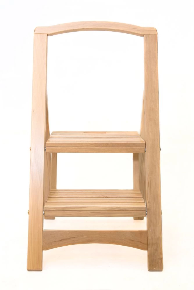 Стремянка деревянная с широкими ступенями Hoz-Block Микки 2 ступени Светлая (арт. СДМ-2С) от магазина ЛесКонПром.ру