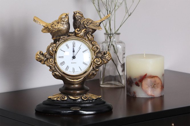 Часы настольные BOGACHO Нежность 18 см 80500764 от магазина ЛесКонПром.ру