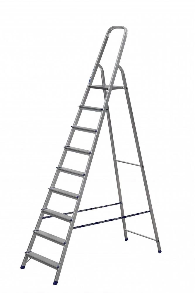 Стремянка алюминиевая с чехлом органайзером Алюмет 9 ступеней арт. Ам709 АК от магазина ЛесКонПром.ру