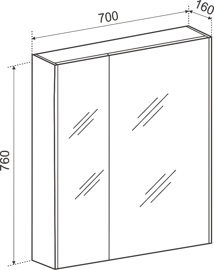 Зеркало-шкаф Emmy Дакота 70 рустик соломенный от магазина ЛесКонПром.ру