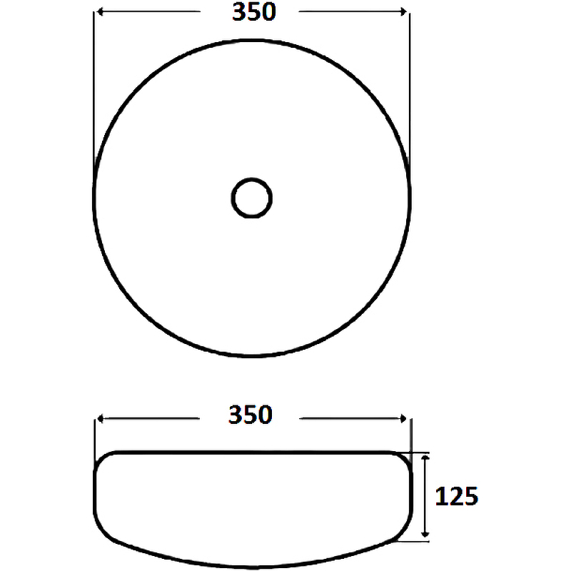 Раковина-чаша Mira 35 MR-3535B Черная матовая от магазина ЛесКонПром.ру