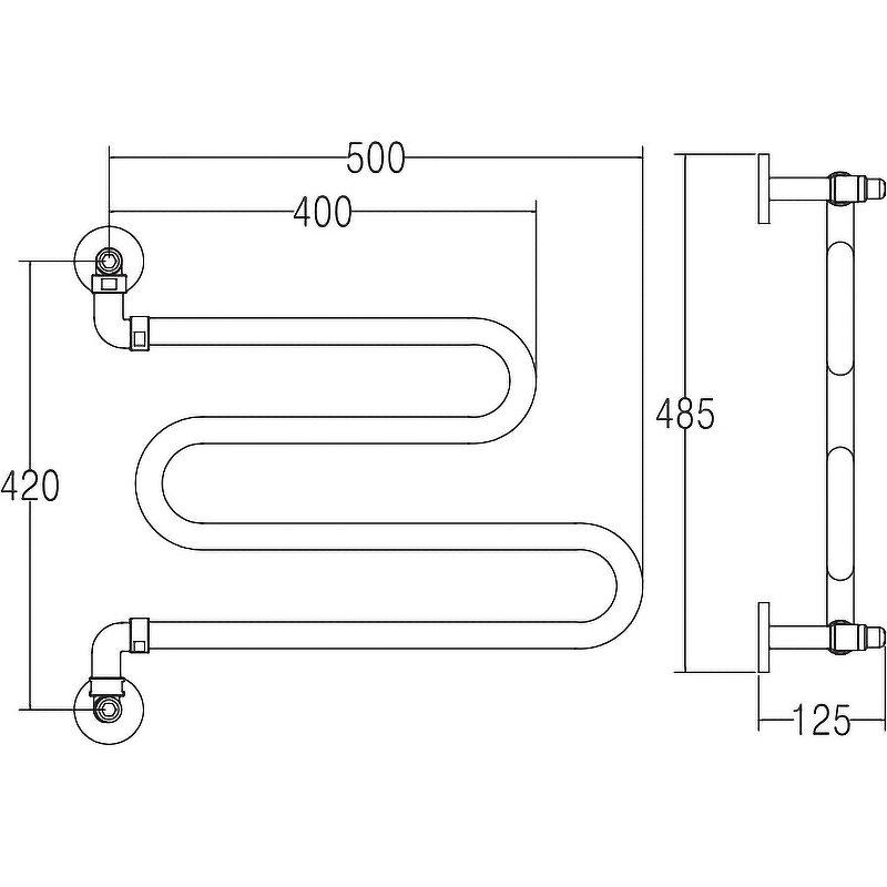 Водяной полотенцесушитель Margaroli Vento 406GO Золото от магазина ЛесКонПром.ру