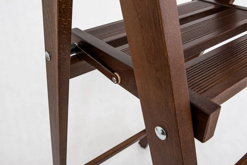 Стремянка деревянная Hoz-Block Батя 3 ступени Венге (арт. СДБ-3В) от магазина ЛесКонПром.ру