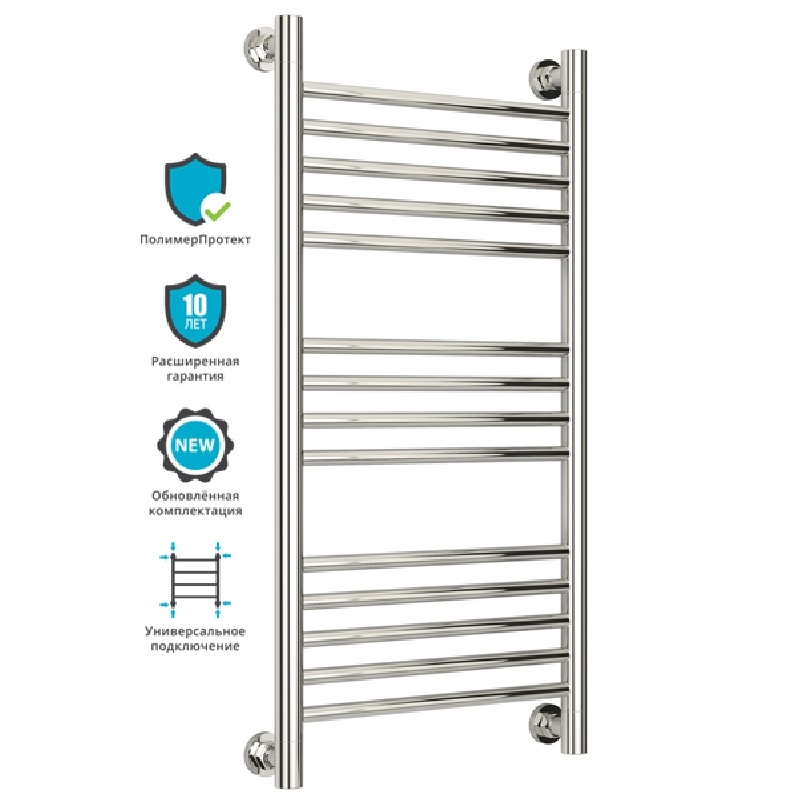 Водяной полотенцесушитель Сунержа Богема+ 800х400 Хром от магазина ЛесКонПром.ру