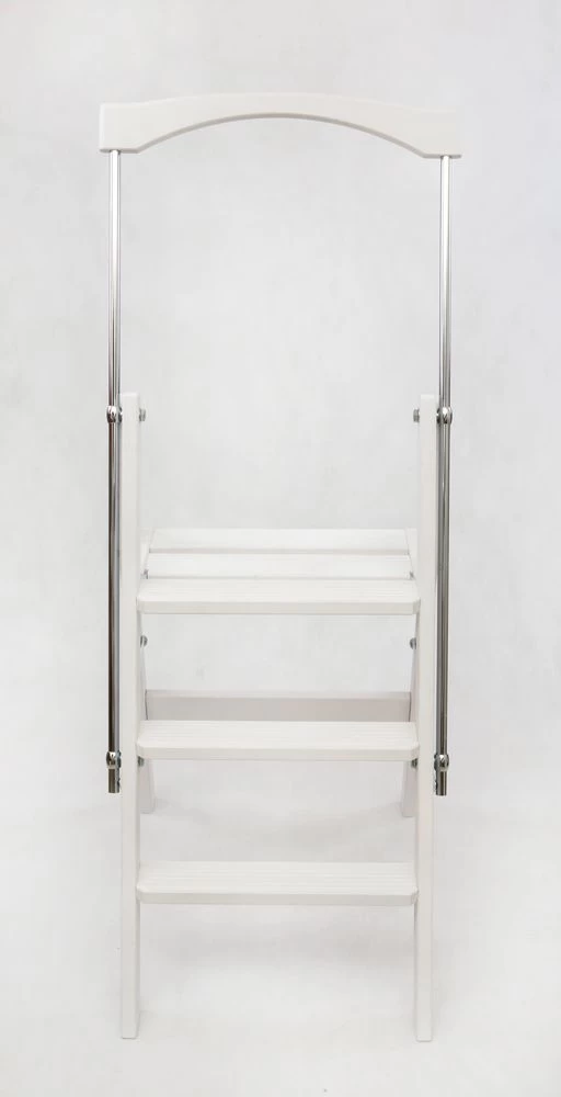 Стремянка деревянная Hoz-Block Серж 3 ступени Белая (арт. СДР-3Б) от магазина ЛесКонПром.ру