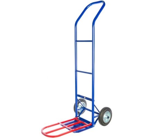 Тележка грузовая двухколесная с откидной полкой КГ 150 П. 1350х495х531 RUSKLAD  Колеса литые Ø200 мм от магазина ЛесКонПром.ру