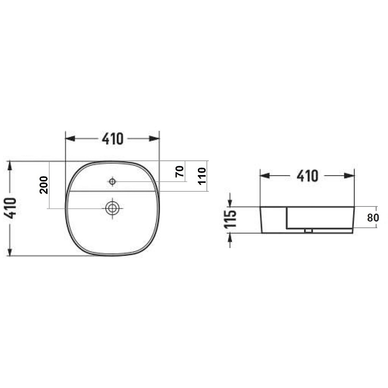 Раковина Bond 41 S01-410 Белая глянцевая от магазина ЛесКонПром.ру
