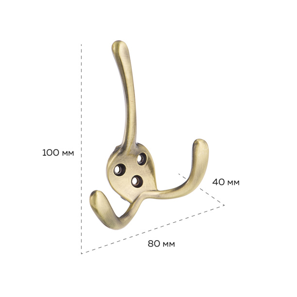 Крючок мебельный KERRON 0140 бронза от магазина ЛесКонПром.ру